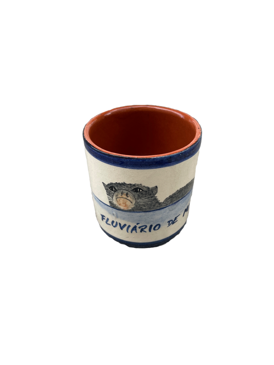 Ceramic cat cup